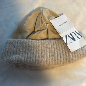 Zara leather hat